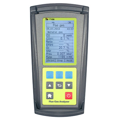 TPI 716N Combustion Analyzer With Graphical Display And Combustible Gas Leak Check Wand And NOx